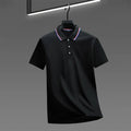 2025 New Men's Casual Solid Color Short Sleeved Polo Shirt Summer Fashionable and Comfortable Versatile Top Quick Pick Grocers