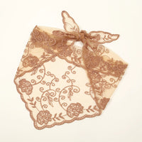 Elegant Lace Scarf Hollow Out Embroidery Foulard Bandana Solid Color Triangular Scarf Thin Vintage HandkerChiefs for Hair Woman Quick Pick Grocers