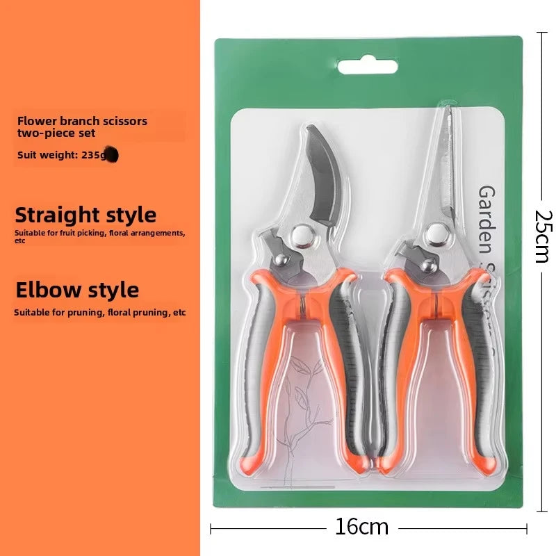 190mm Straight Head Pruning Shears Non-slip HandleStainless Steel Outils Manuels Household Bonsai Garden Scissors Pruing Shear