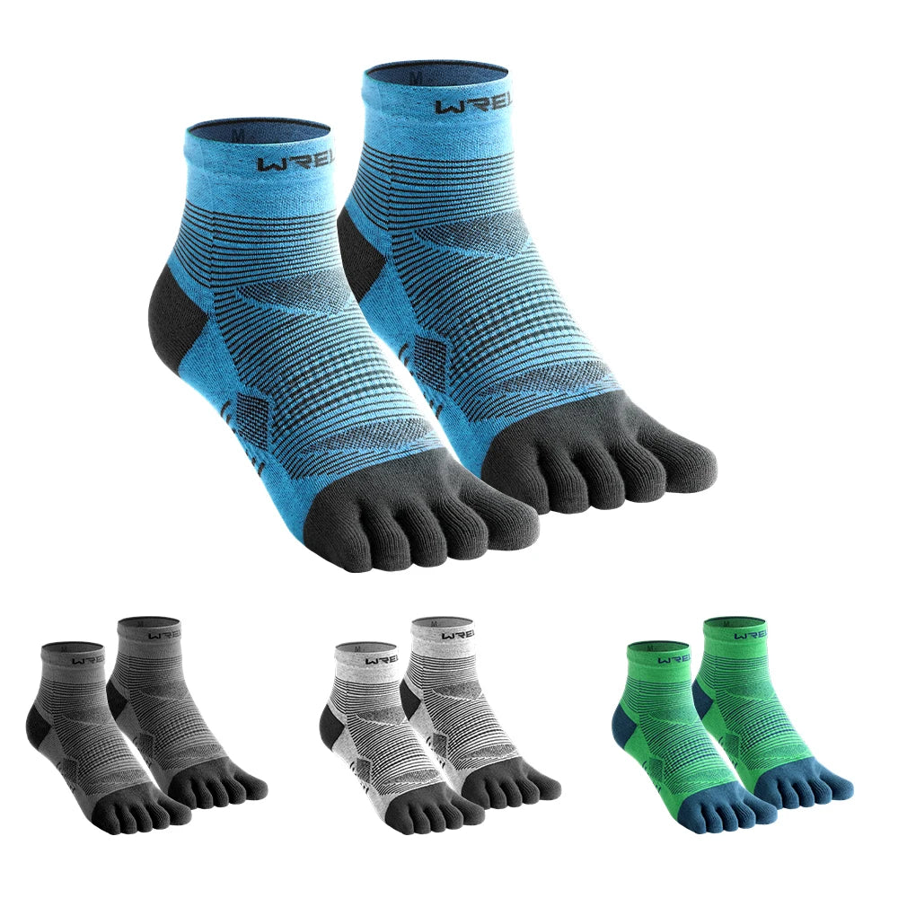 WRELS Coolmax Sports Socks Comfy Elastic Shock-proof Breathable Run Knitted Socks High Performance Athletic Five Toe Socks Quick Pick Grocers