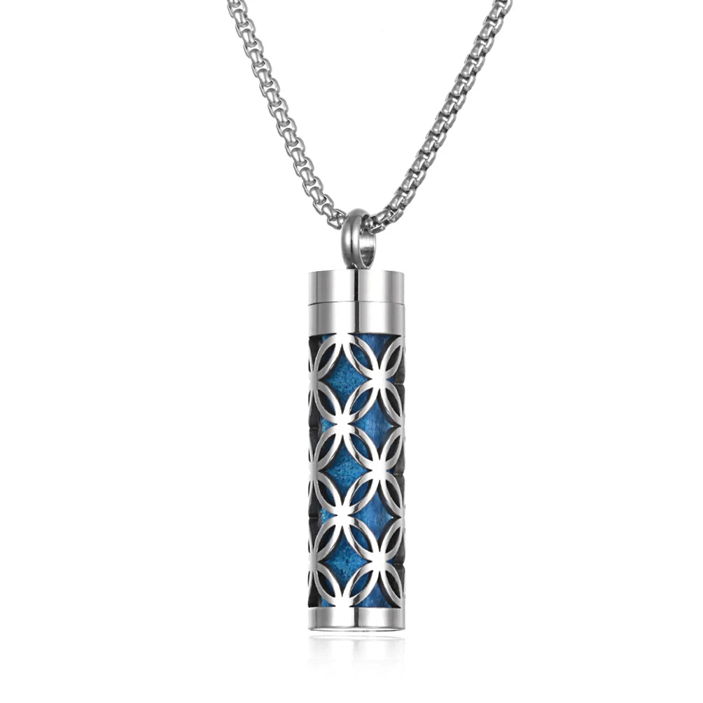 Long Strip Stainless Steel Aromatherapy Necklace Perfume Diffuser Essential Oil Diffuser Pendant Necklace Jewelry Accessories Econic Blanks