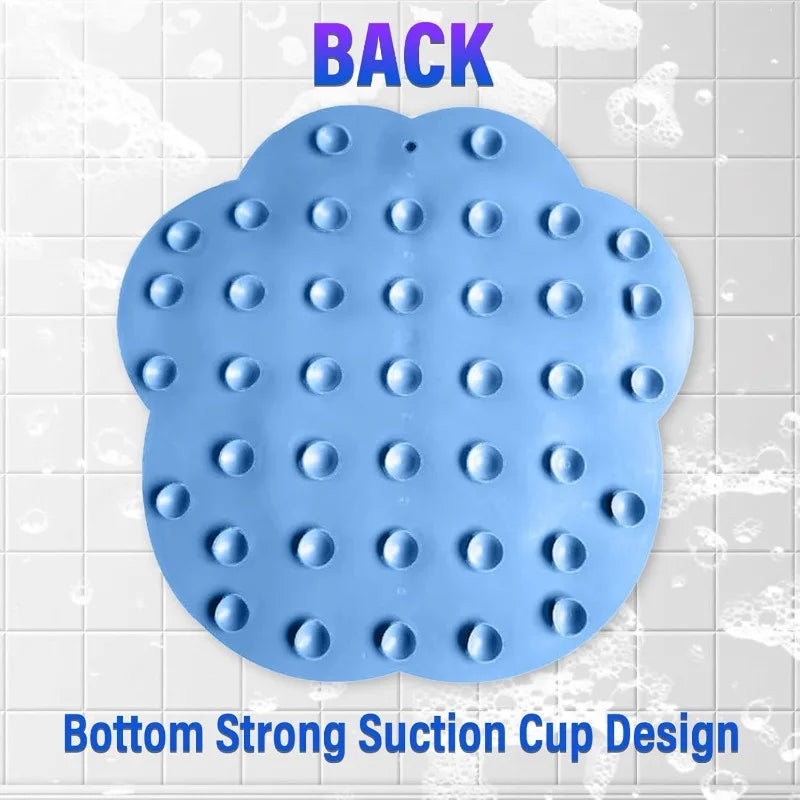 New Bathroom Use Silicone Non-slip Foot Basin Cleaning Pad, with Suction Cup for Exfoliation Shower Head Massage Bath Brush Quick Pick Grocers