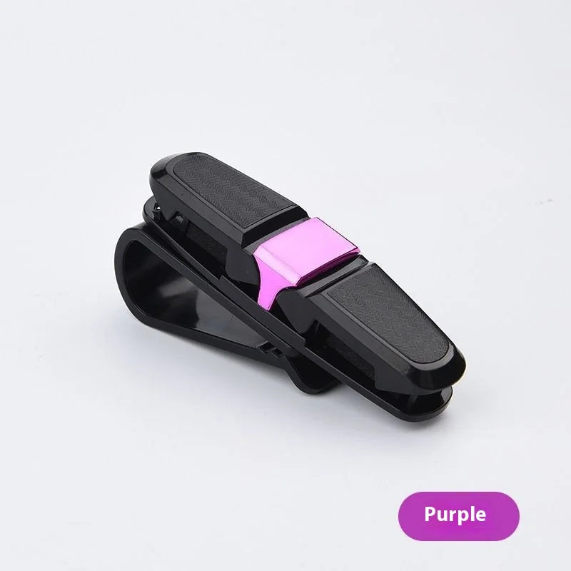80-degree Rotating Multi-functional Car Eyeglass Storage Clip Bidirectional Automobile Eyeglass Clip Holder for Easy Access