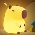 Cute Pet Capybara Night Light Cartoon Silicone Creative Bedside Sleep Night Lamp For Room Decor Birthday gift clearance sale Quick Pick Grocers