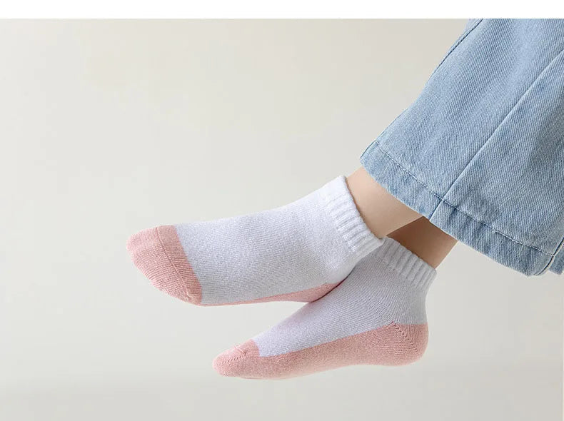 5 Pairs/Lot 2023 New Summer Children Socks Cotton Kids Fashion Black White Gray For 1-12 Years Teen Student Baby Girl Boy Socks Quick Pick Grocers