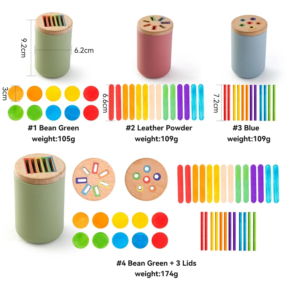 Montessori Baby Toys Silicone Educational Toys Cognitive Toys Color Matching Bucket Toddler Toys Sensor Game Baby Games 2 Years Purest Peak