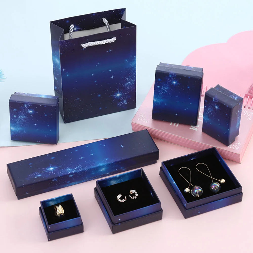12pack White Simple Luxury Box Dark Green Paper Jewellry  Rings Earrings Bracelet Necklace Display Case Jewelry Organizer Boxes Purest Peak