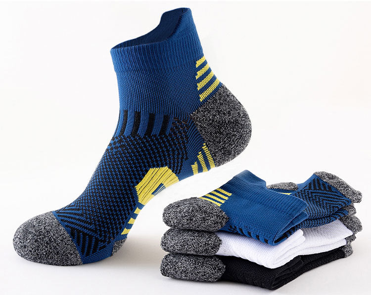 6/5/3 Pairs Men's Athletic Socks Sports Breathable Outdoor Running Compression Socks Cotton Training Long Black Stretch Socks Quick Pick Grocers