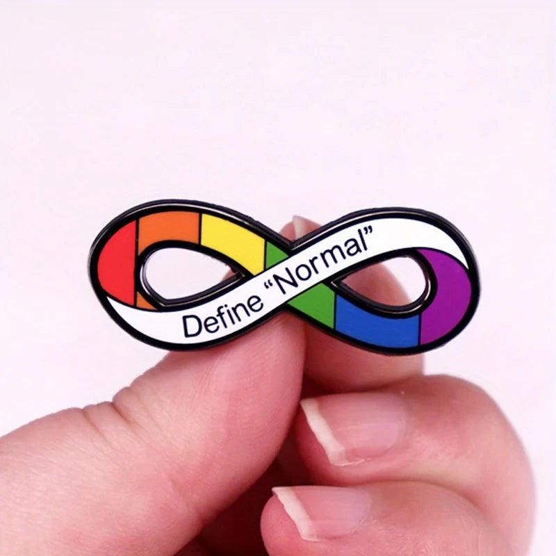 Rainbow LGBT Encourage Letters Metal Enamel Badge Gay Lesbian Asexual Transgender Adaptive Lapel Pin Jewelry Gifts Accessories Quick Pick Grocers