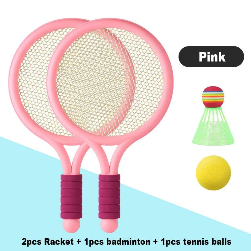 Racket Tennis for Children Outdoor Sports Badminton Racket Kindergarten Toy Set for 3-12years Old Badminton Sets Quick Pick Grocers