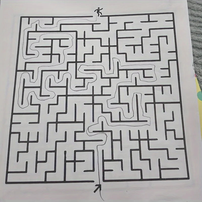 32-Page Children's Maze Game Book for Student Concentration Training, Intelligence Development, Early Education Toys, and Children Quick Pick Grocers