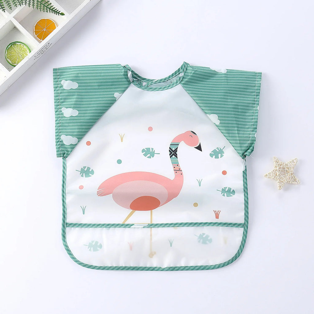Waterproof EVA Full Sleeve Baby Bibs Children Apron Long Sleeve Feeding Smock Kids Eating Breastplate Infant Scarf Clothing Quick Pick Grocers
