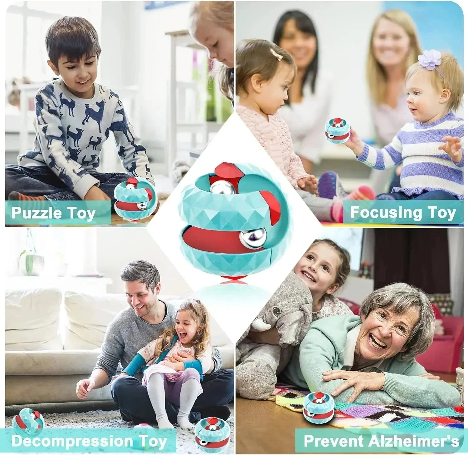 Decompression Toy Children Orbit Ball Cube Anti Stress Sensory Toys Fidget Toys for Kids Spinner Gifts for Kids Focus training Econic Blanks