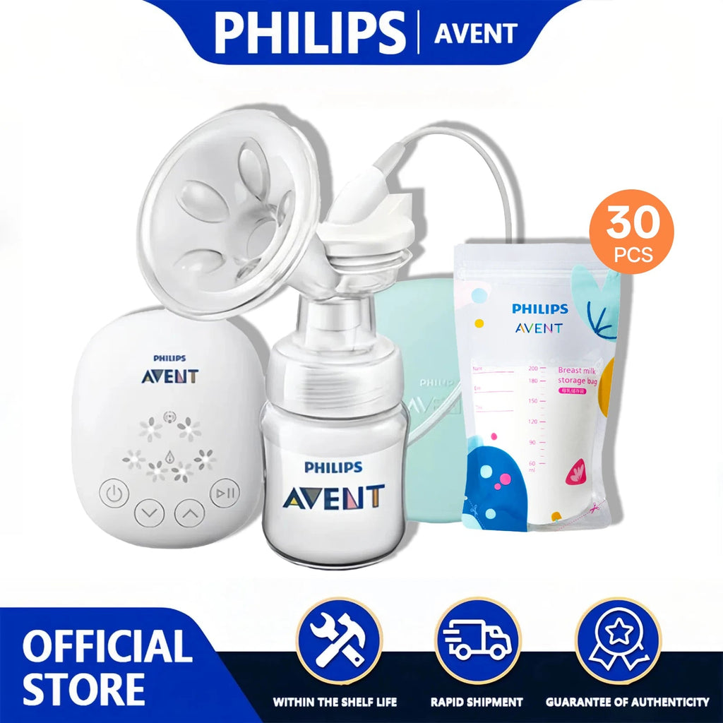 PHILIPS AVENT Portable Single Electric Breast Pump with Smart Massage & Petal Stimulation – Mimics Baby’s Natural Sucking Purest Peak