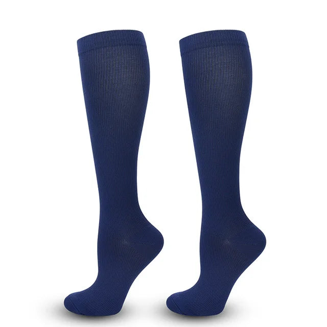 1 Pair Women's & Men's Compression Socks 15-20 mmHg Knee High Stocking for Cycling Soccer Running Athletic Calf Socks Quick Pick Grocers