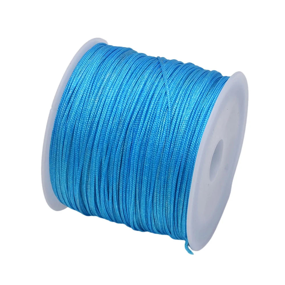 50Yds 0.8mm Crafts Nylon Cord For Jewelry Making Beading Braided Nylon Satin String for Bracelets Rattail Trim Chinese Knot Econic Blanks