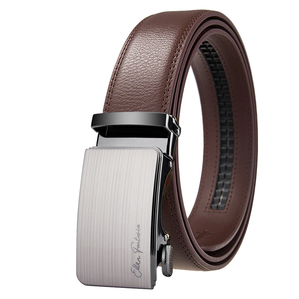Fashion Designer Belt for Men High Quality Genuine Leather Men Belt Alloy Buckle Automatic Belt Business Belt Men Quick Pick Grocers