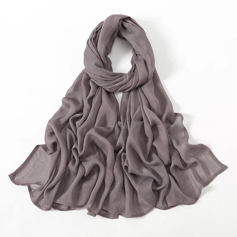 Fashion Modal Hijab Rayon Cotton Shawls Muslim Hijabs For Women Plain Scarf Big Size Headscarf Islamic Turban Headband 190*85cm Quick Pick Grocers