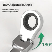 8pcs 72-Tooth Durable Ratchet Wrench Set Metric 8-19mm Multi-Function for Garage Home DIY Repair Maintenance Ideal Party Gift Quick Pick Grocers