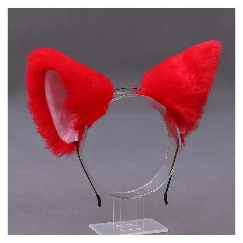 Lolita Animal Cat Fox Ear Hair Hoops Cosplay Girls Halloween Anime Headbands Headwear Hair Accessories Quick Pick Grocers