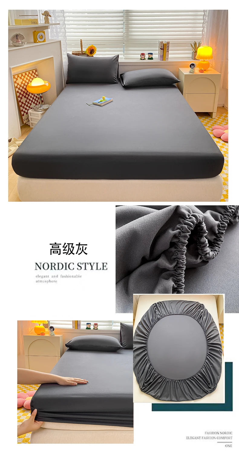 Soft Cotton Fitted Bed Sheet with Elastic Mattress Cover Quick Pick Grocers