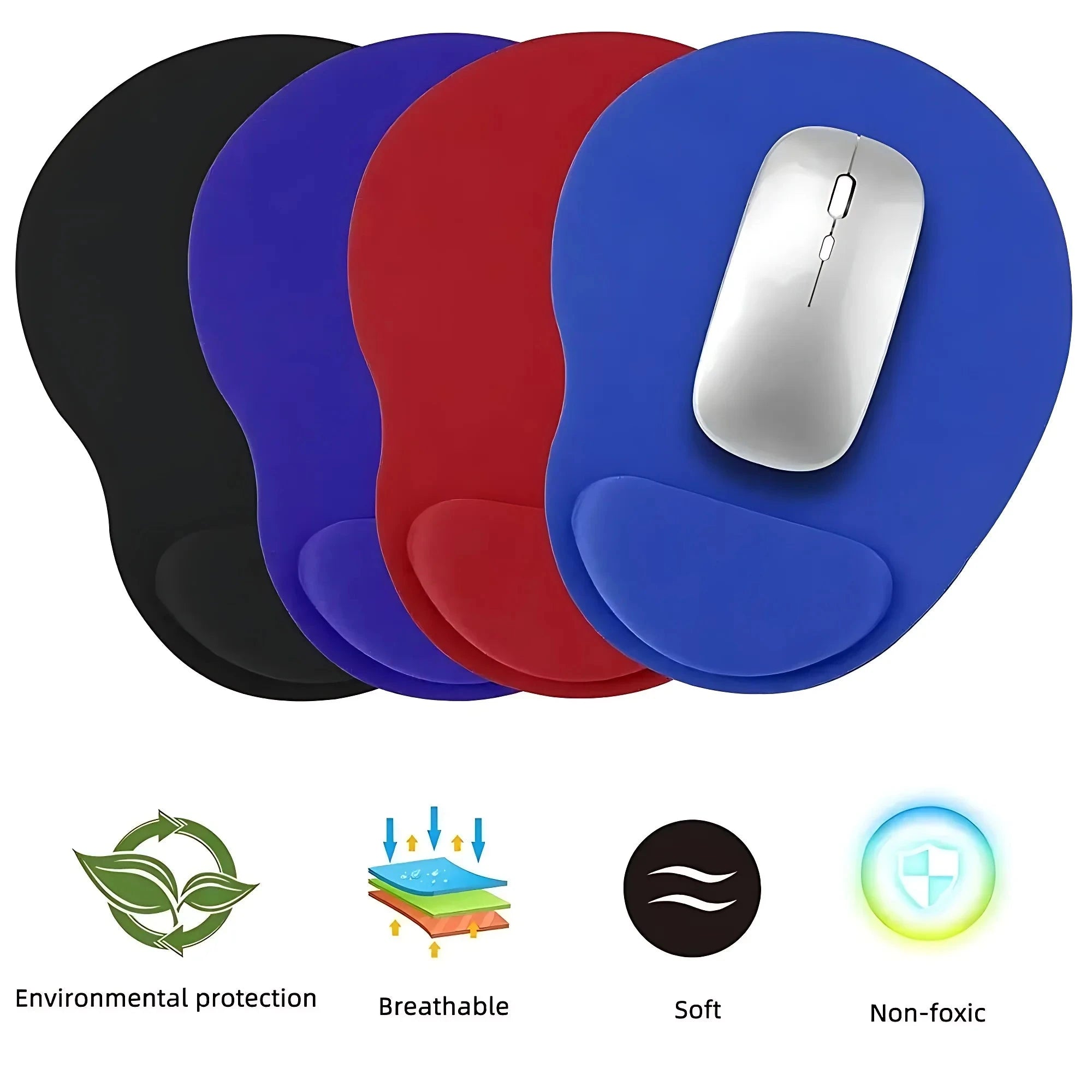 Ergonomic Wrist Rest Mouse Pad Comfortable Wrist Support Non Slip Mice Mat Soft Mousepad For PC Laptop Computer Econic Blanks