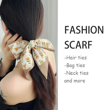 2-6pcs/set Series Silk Satin Scarf Women Cloth Hair Bands Headdress Accessories Lady Scarves Ribbon Neck Ties for Bag Handle Quick Pick Grocers