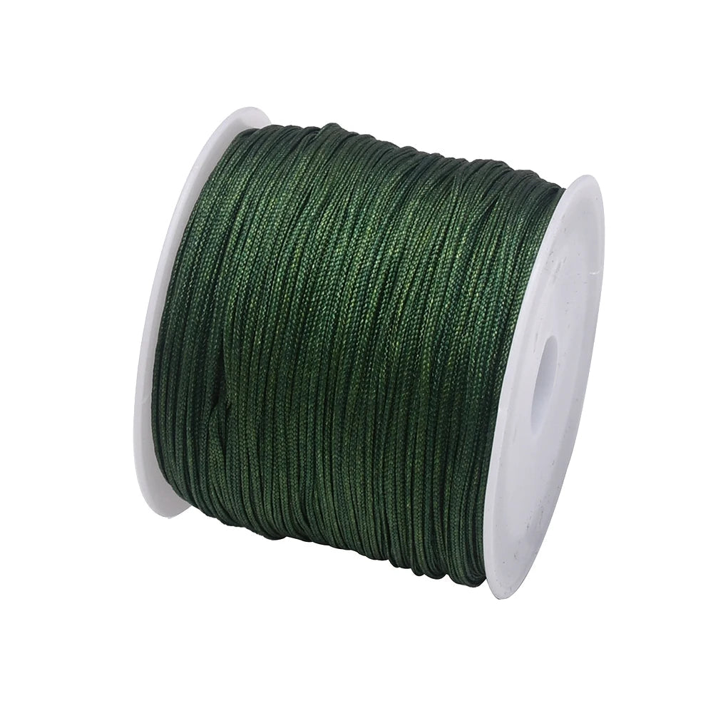 50Yds 0.8mm Crafts Nylon Cord For Jewelry Making Beading Braided Nylon Satin String for Bracelets Rattail Trim Chinese Knot Econic Blanks
