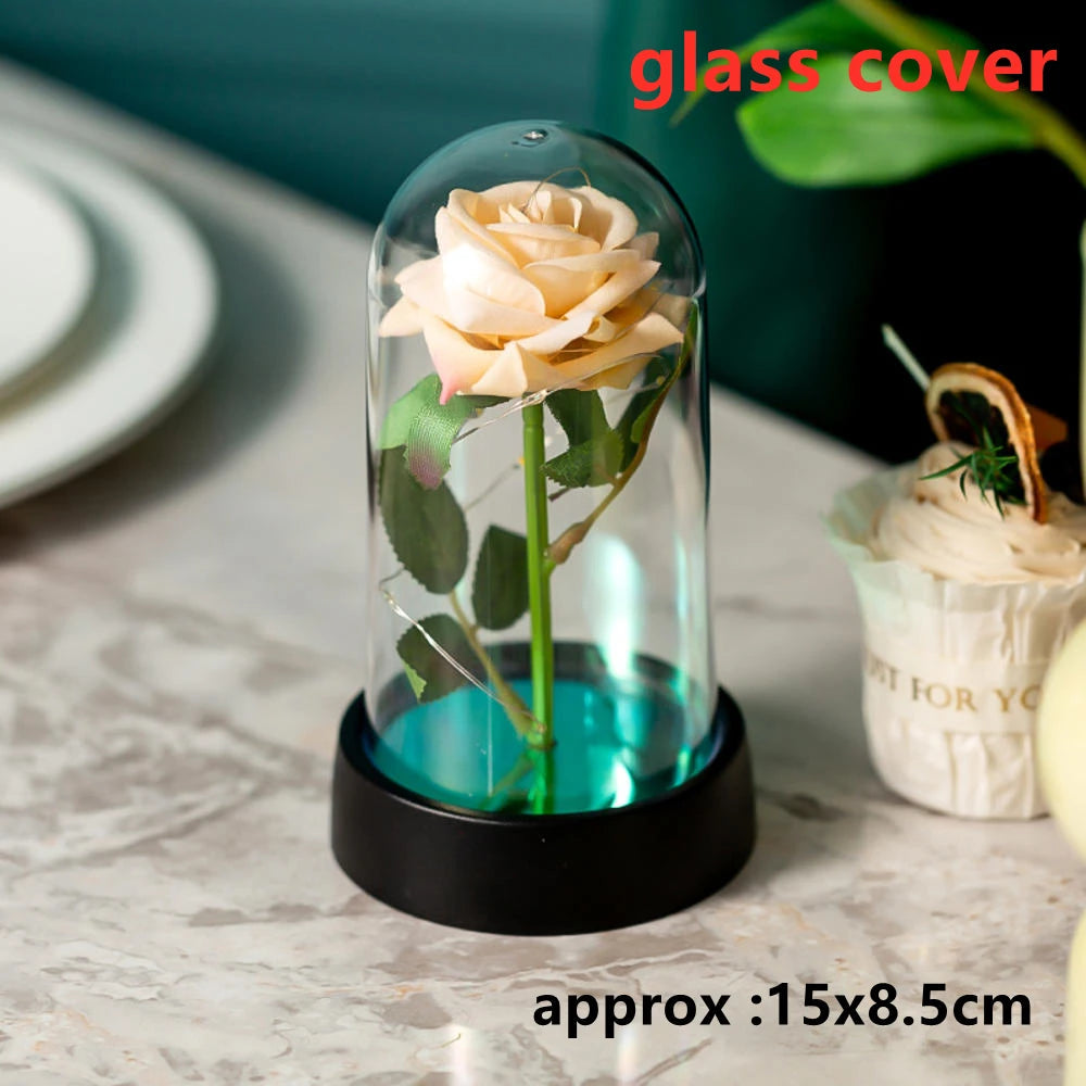 LED Galaxy Three Rose Artificial Flowers, Wedding Decoration, Creative Valentine'S Day and Mother'S Day Gift without Battery 1Pc Quick Pick Grocers