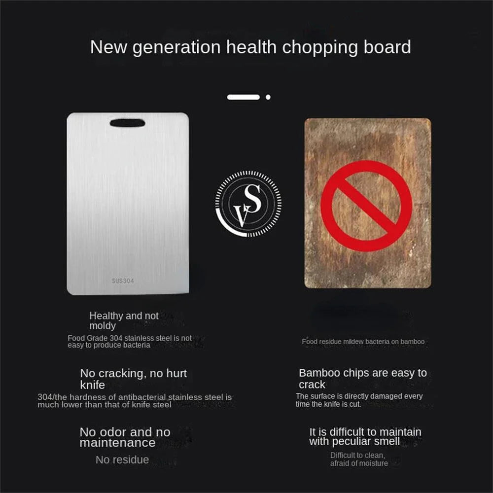 316 Stainless Steel Panel and Chopping Board Kitchen Household Thickened Double Sided Cutting Board Block Kneading Dough Board Econic Blanks