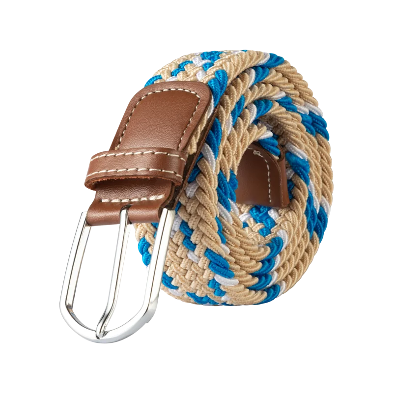 107/120/130CM Fashion Female Elastic Casual Stretch Woven Belt Unisex Canvas Elastic Belts for Women Jeans Pin Buckle Men Belt Quick Pick Grocers