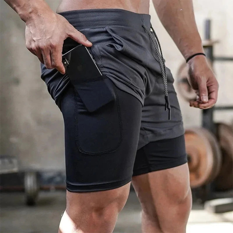Camo Running Shorts Men Gym Sports Shorts 2 In 1 Quick Dry Workout Training Gym Fitness Jogging Short Pants Summer Men Shorts Econic Blanks