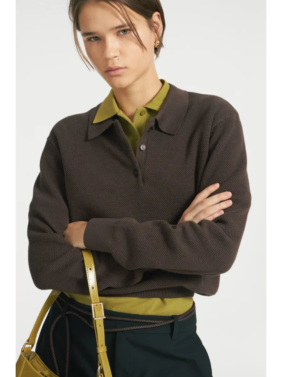 Hirsionsan Winter Thick Women Knitted Suits Soft 2 Pieces soft Female Sets Polo Neck Sweater & Wide Leg Pants Knitted Outfit Quick Pick Grocers