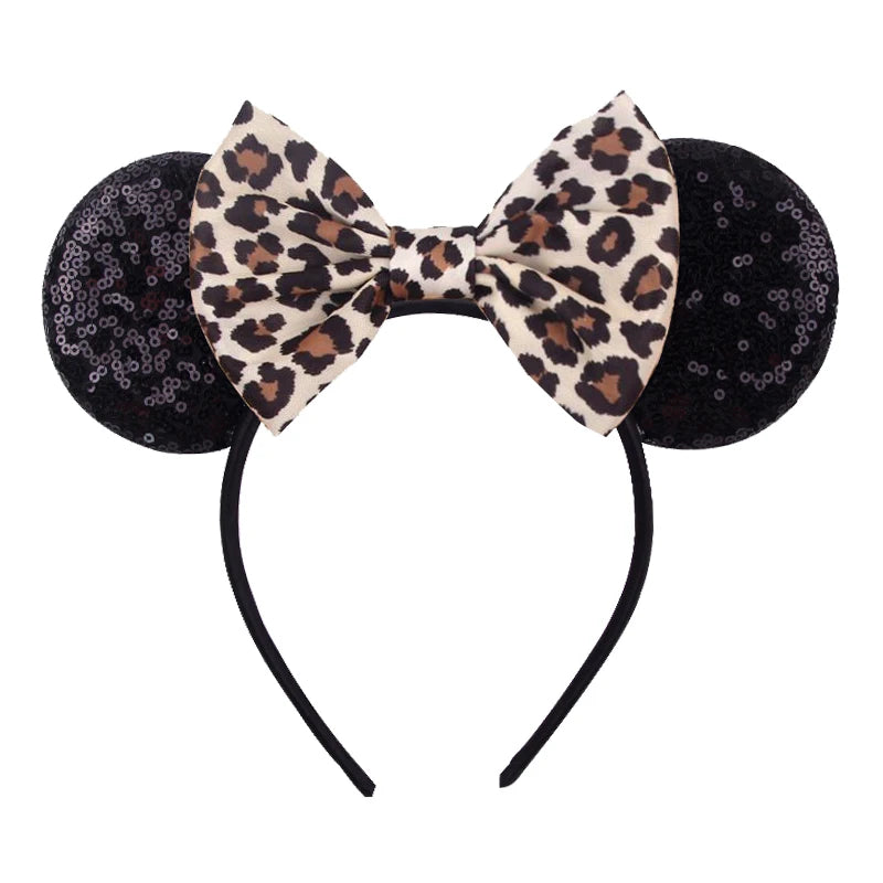 New Christmas Halloween Mouse Ears Headband Cartoon Sequin Bows Headband Birthday Party Princess Cosplay Costume For Women Adult Quick Pick Grocers
