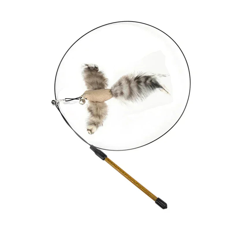 Simulation Bird Cat Toys Funny Interactive Peacock with Bell Cat Stick Toy for Kitten Playing Teaser Wand Toys Pet Cats Supplies Quick Pick Grocers