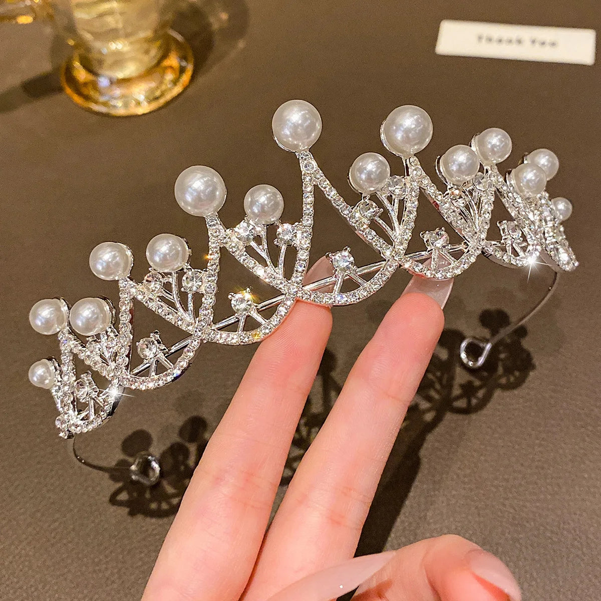 1 large crown fashionable temperament crown headband sweet wind hair accessory suitable for performances and birthdays Quick Pick Grocers