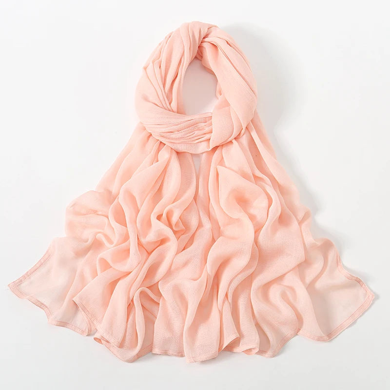 Fashion Modal Hijab Rayon Cotton Shawls Muslim Hijabs For Women Plain Scarf Big Size Headscarf Islamic Turban Headband 190*85cm Quick Pick Grocers