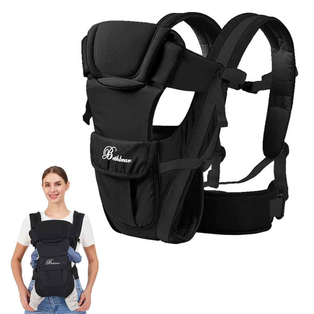 Baby Sling Carrier, 4-in-1 Ergonomic Baby Backpack Carrier, Easily Adjustable Baby Carrier Newborn to Toddler Purest Peak
