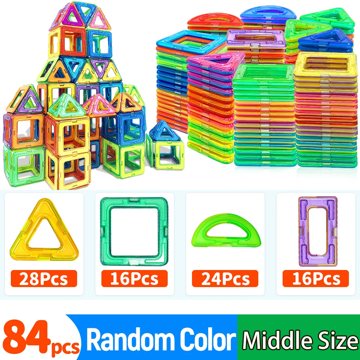 Magnetic Building Blocks DIY Magnets Toys medium size STEM Toys Construction Toys Learning Educational Magnet Toys Econic Blanks
