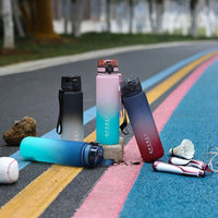 Gradient Water Bottle - 1000ml/600ml/750ml Capacity Outdoor Camping Gym Suitable Holiday Gift Birthday Quick Pick Grocers