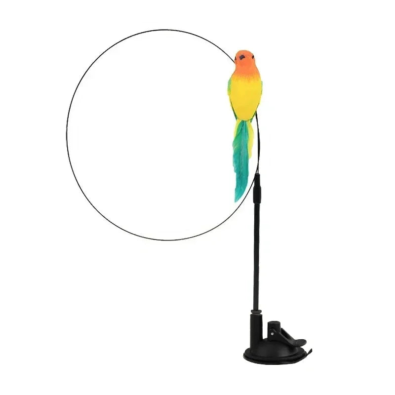 Simulation Bird Cat Toys Funny Interactive Peacock with Bell Cat Stick Toy for Kitten Playing Teaser Wand Toys Pet Cats Supplies Quick Pick Grocers