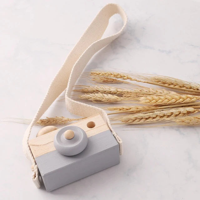 Wooden Fashion Camera Baby Toys Pendant Baby Block Montessori Toys for Children Wooden DIY Presents Nursing Gift Outdoor Toys Purest Peak