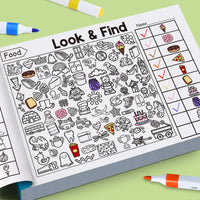 Children's Search for Items Game, Enhance Visual Perception, Fun Coloring Book, Focus and Attention, Handwriting Exercise Book Quick Pick Grocers
