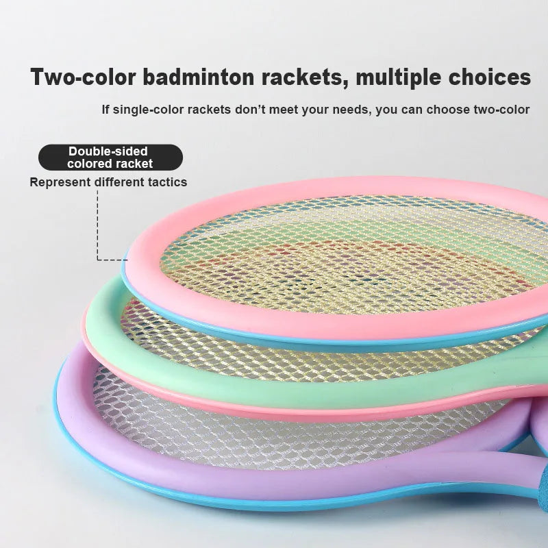 Racket Tennis for Children Outdoor Sports Badminton Racket Kindergarten Toy Set for 3-12years Old Badminton Sets Quick Pick Grocers