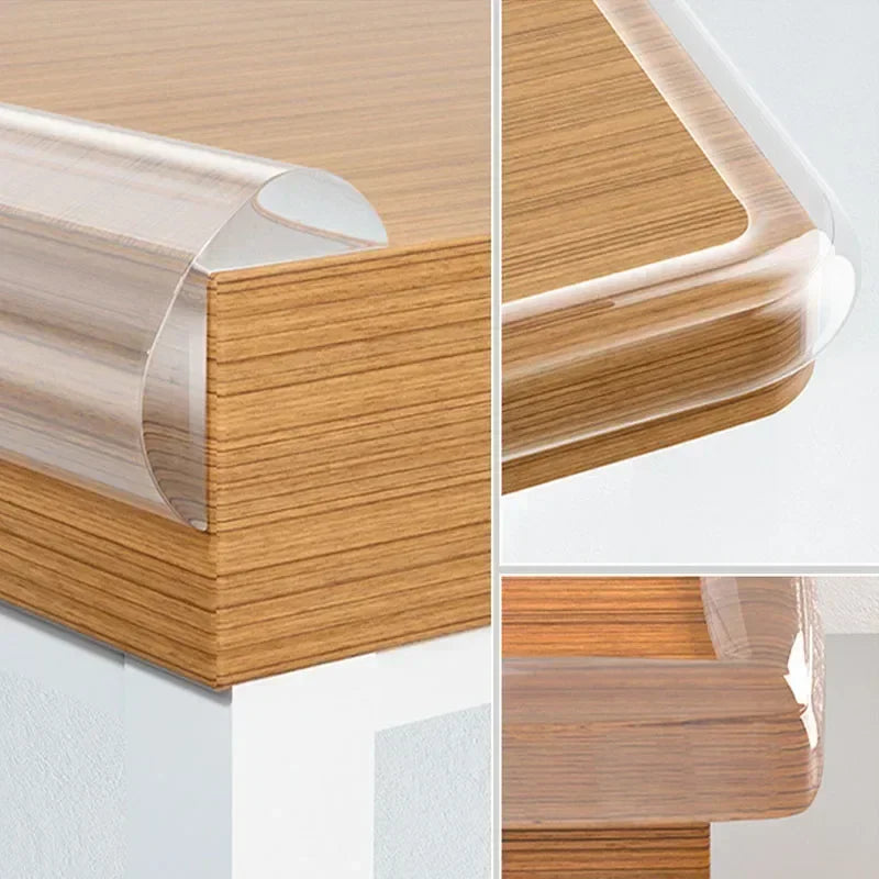 Transparent PVC Baby Protection Strip with Double-Sided Tape Anti-Bumb Kid Safety Table Edge Furniture Guard Corner L Protectors Purest Peak