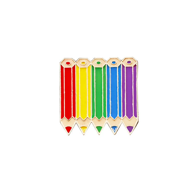 LGBT Flag Rainbow Heart Brooch Peace and Love Enamel Pins Clothes Bag Lapel Pin Gay Lesbian Pride Icon Badge Unisex Jewelry Gift Quick Pick Grocers