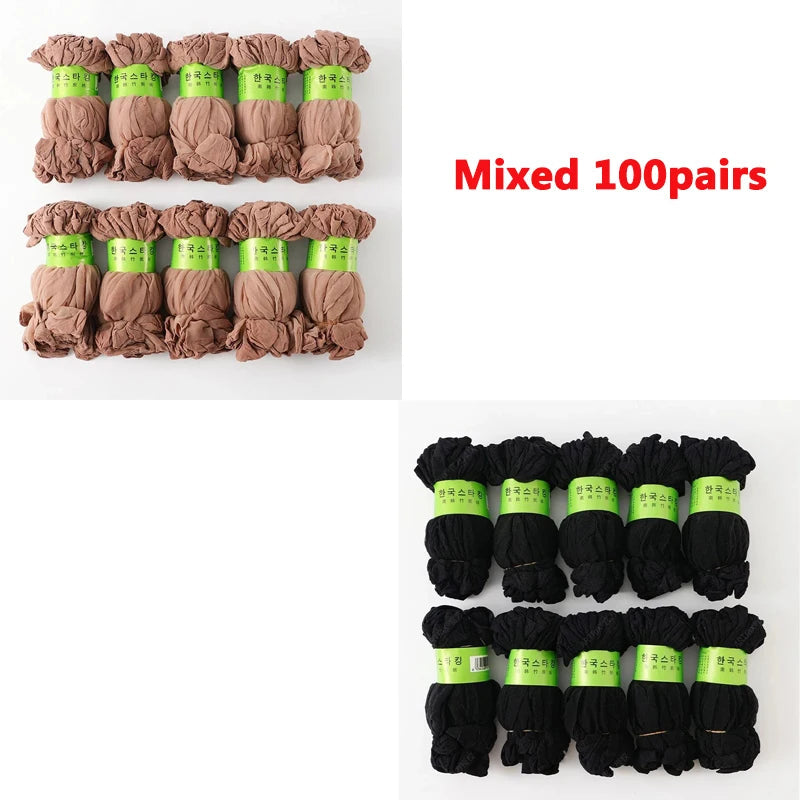 Hot Sale! High Quality Women Velvet Socks Pack Female Summer Thin Silk Transparent Sexy Ankle Nylon Socks Set Quick Pick Grocers