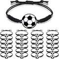 10-20Pcs Soccer Kids Bracelets Adjustable Charm Football Bracelet Sports Woven Cord Bracelets for Soccer Player Quick Pick Grocers