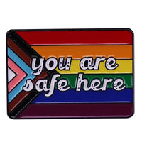 Rainbow LGBT Encourage Letters Metal Enamel Badge Gay Lesbian Asexual Transgender Adaptive Lapel Pin Jewelry Gifts Accessories Quick Pick Grocers