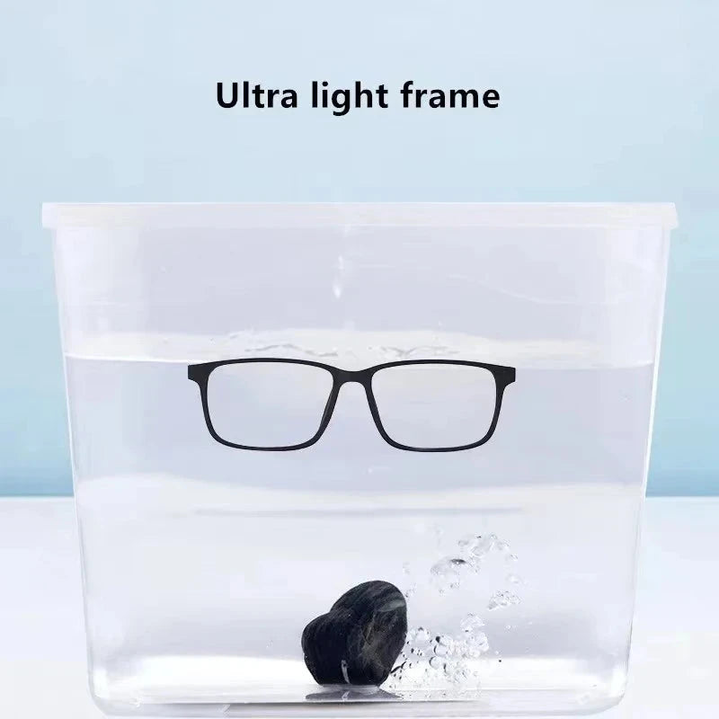 Super Light Comfortable Rubber Titanium Eyewear Square Glasses Frame Myopia Optical Prescription Glasses Frame Men and Women Econic Blanks